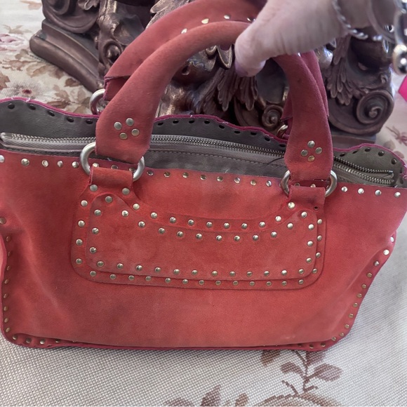 Celine Handbags - **Flash Sale** Celine Studded Coral Boogie Top Handle Bag